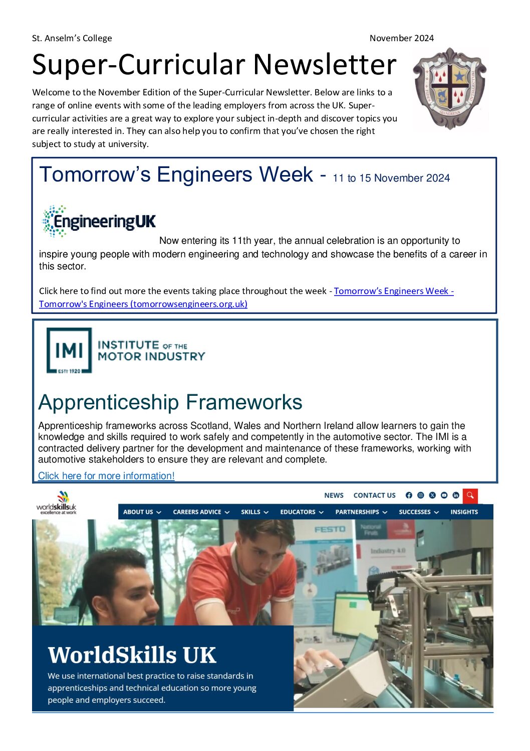 Nov24 Super-Curricular Newsletter Nov24