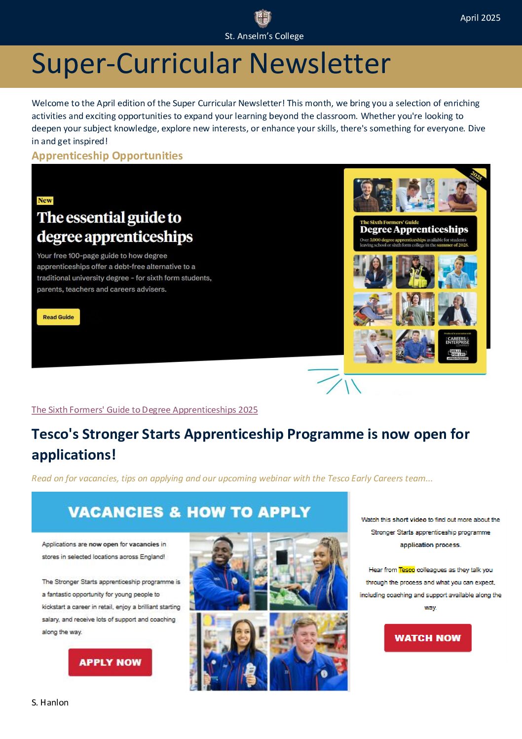 April 25 Super-Curricular Newsletter Apr25