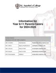 Information for Parents - Handbook 2024-25 (Years 8-11)