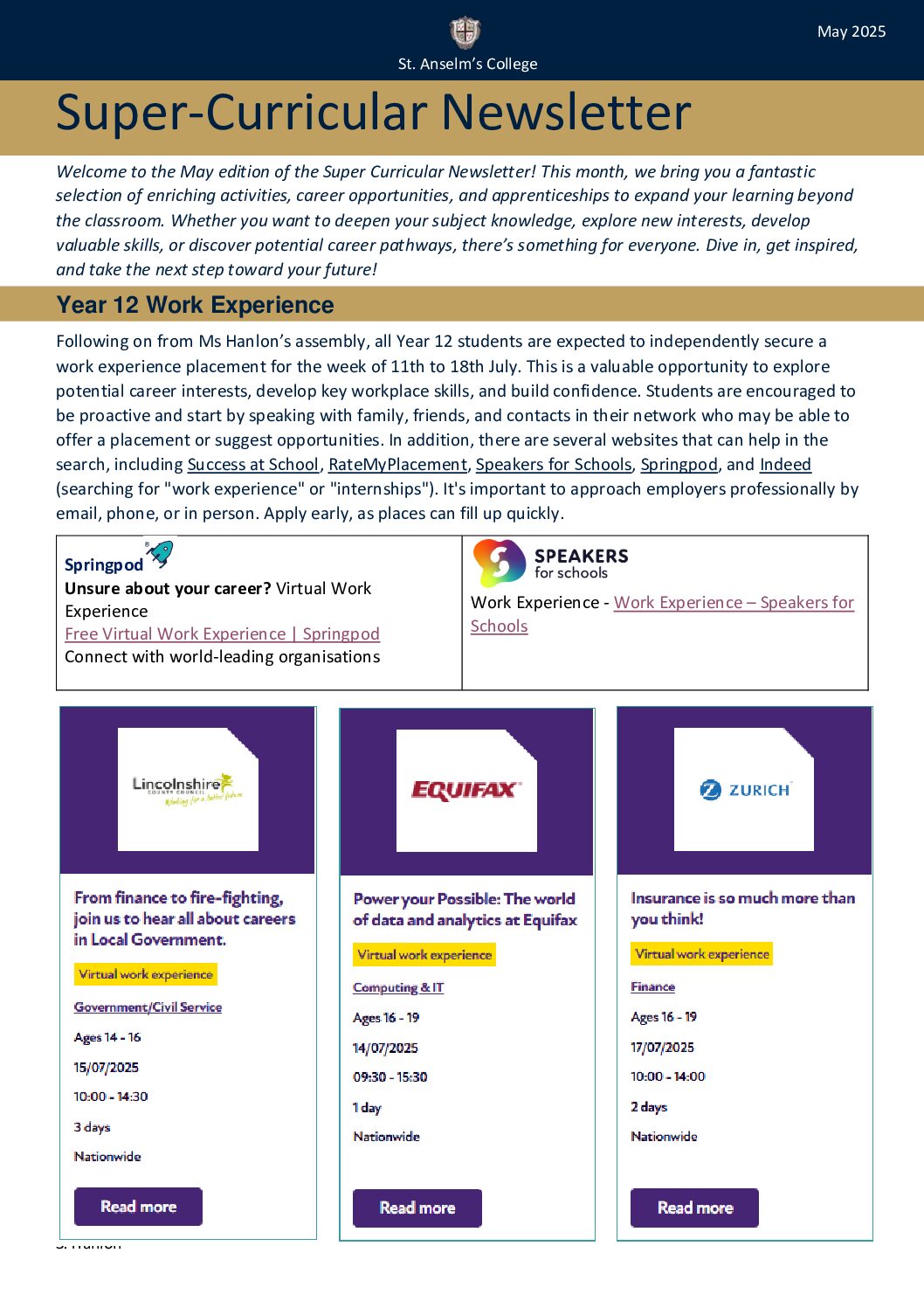 May 25 Super-Curricular Newsletter May25